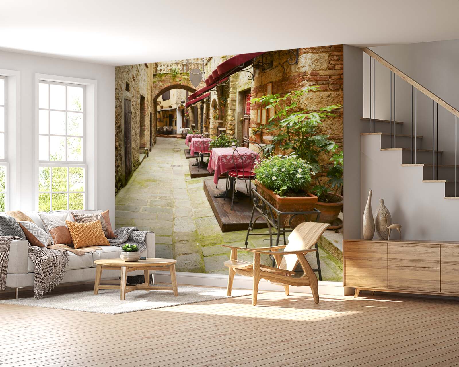 Fototapeta cicha ulica w historycznej części miasta