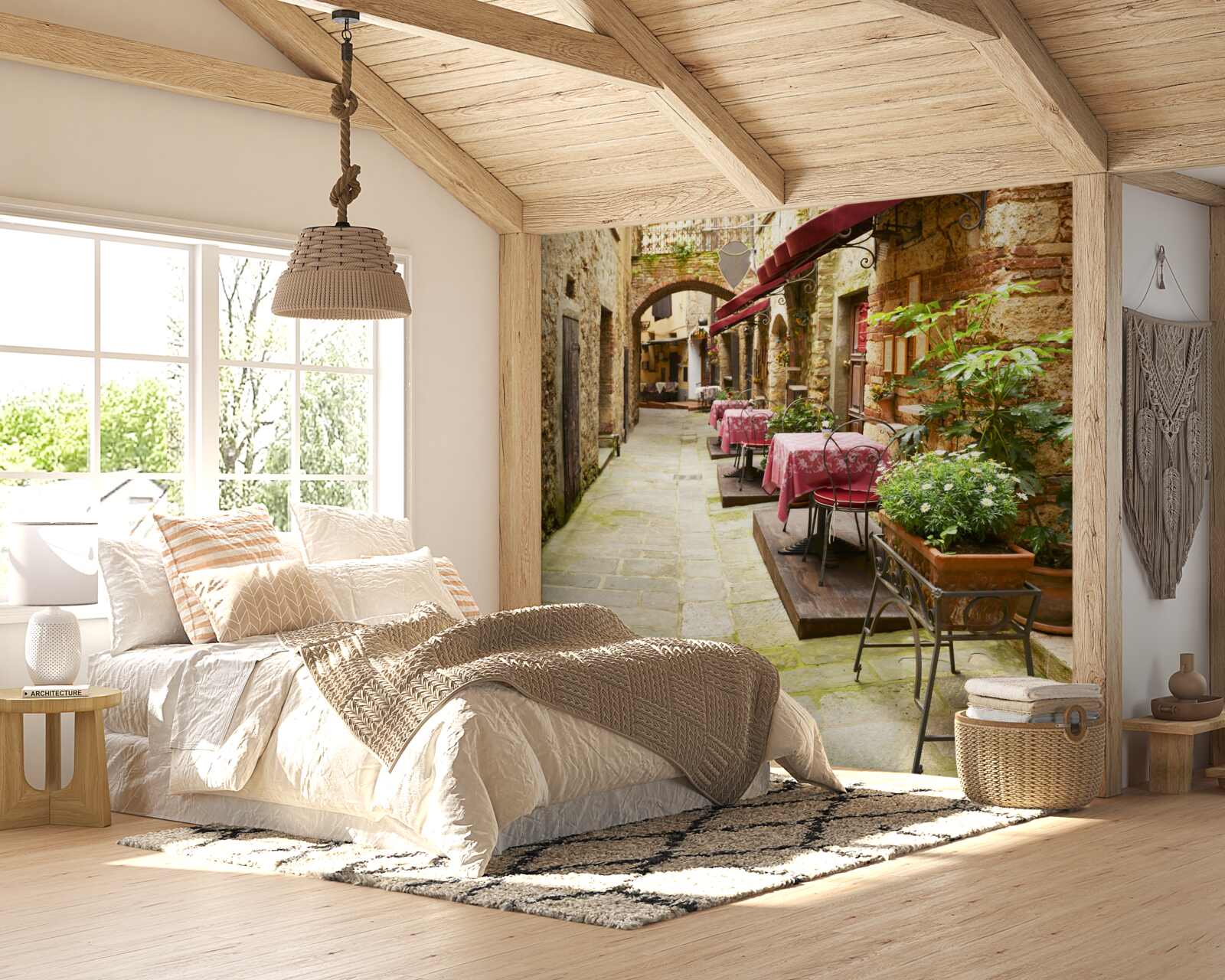 Fototapeta cicha ulica w historycznej części miasta