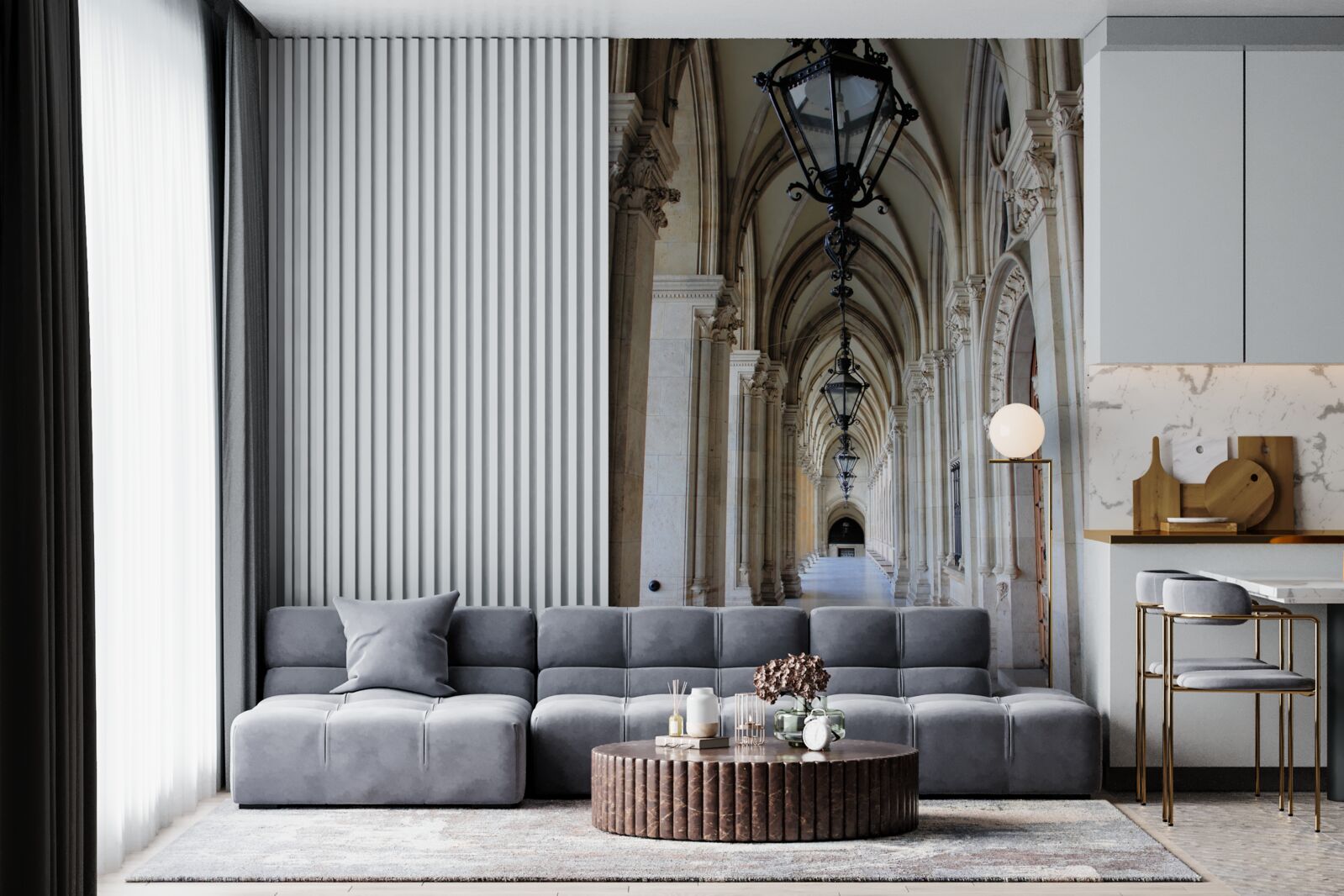 Fototapeta gotyckie łuki rady miejskiej wiednia