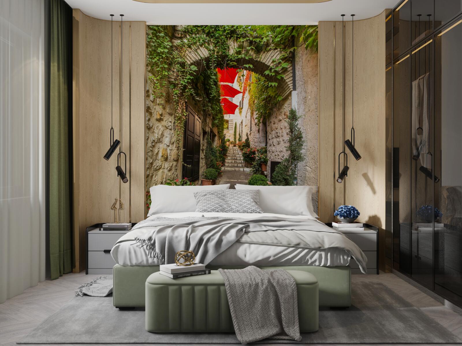 Fototapeta Łuk wykonany z kamienia na starożytnej ulicy