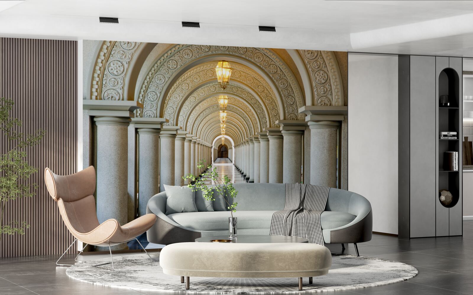 Fototapeta niekończący się rząd marmurowych filarów