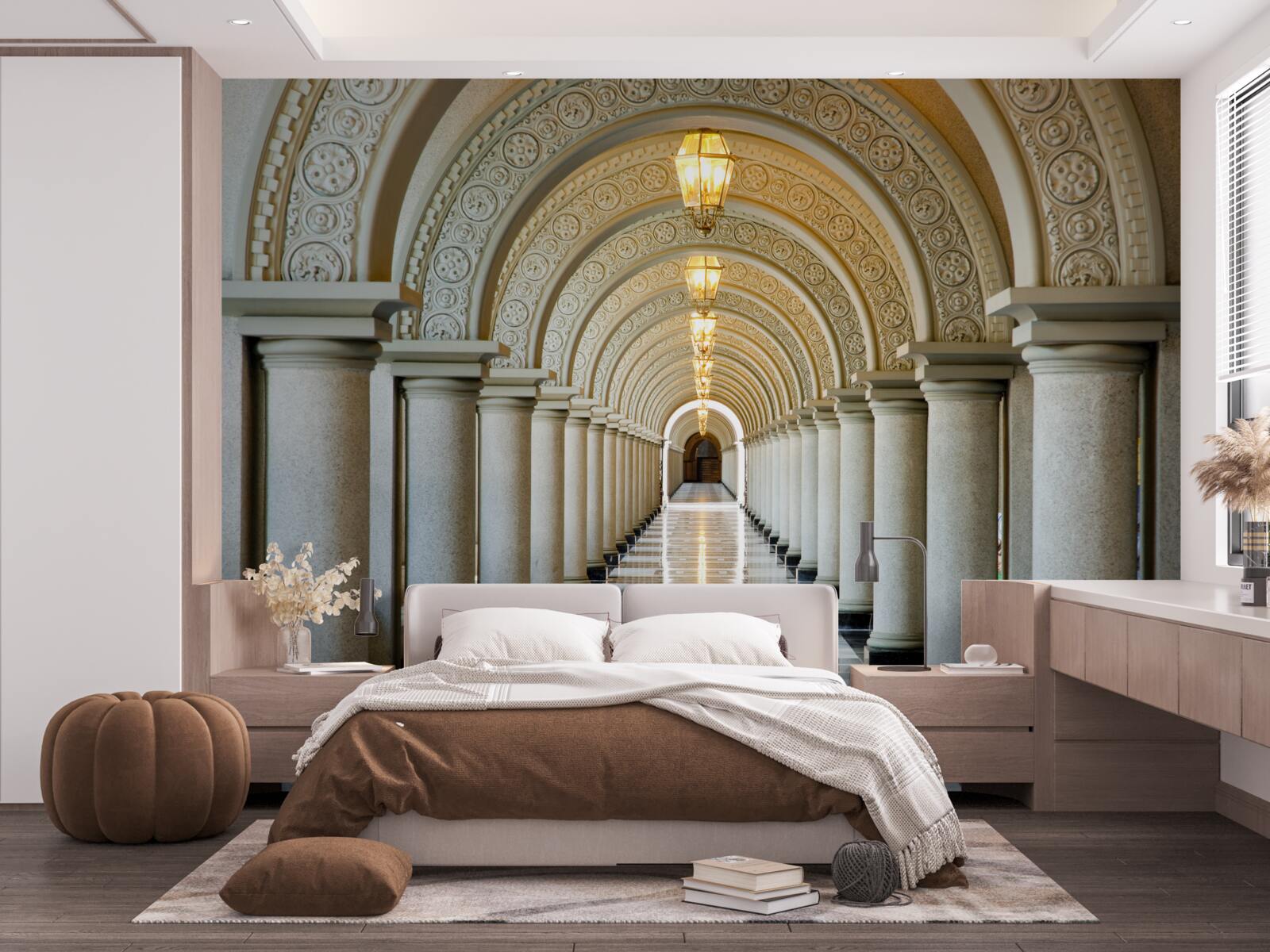 Fototapeta niekończący się rząd marmurowych filarów