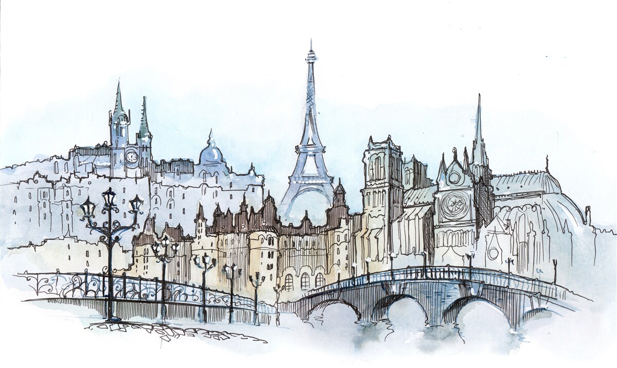 Fototapeta promenada w starożytnym paryżu