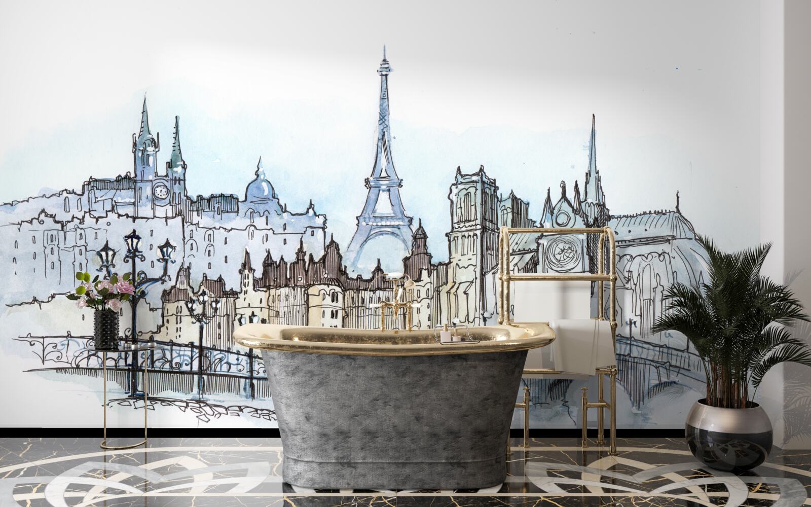 Fototapeta promenada w starożytnym paryżu