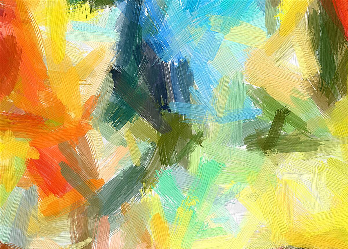 Fototapeta abstrakcyjny obraz olejny przedstawiający jesień