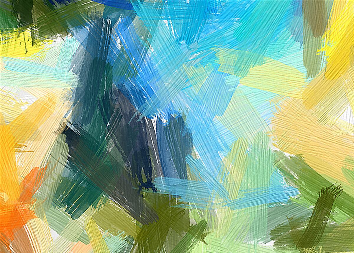 Fototapeta jesienna abstrakcja stworzona farbami olejnymi