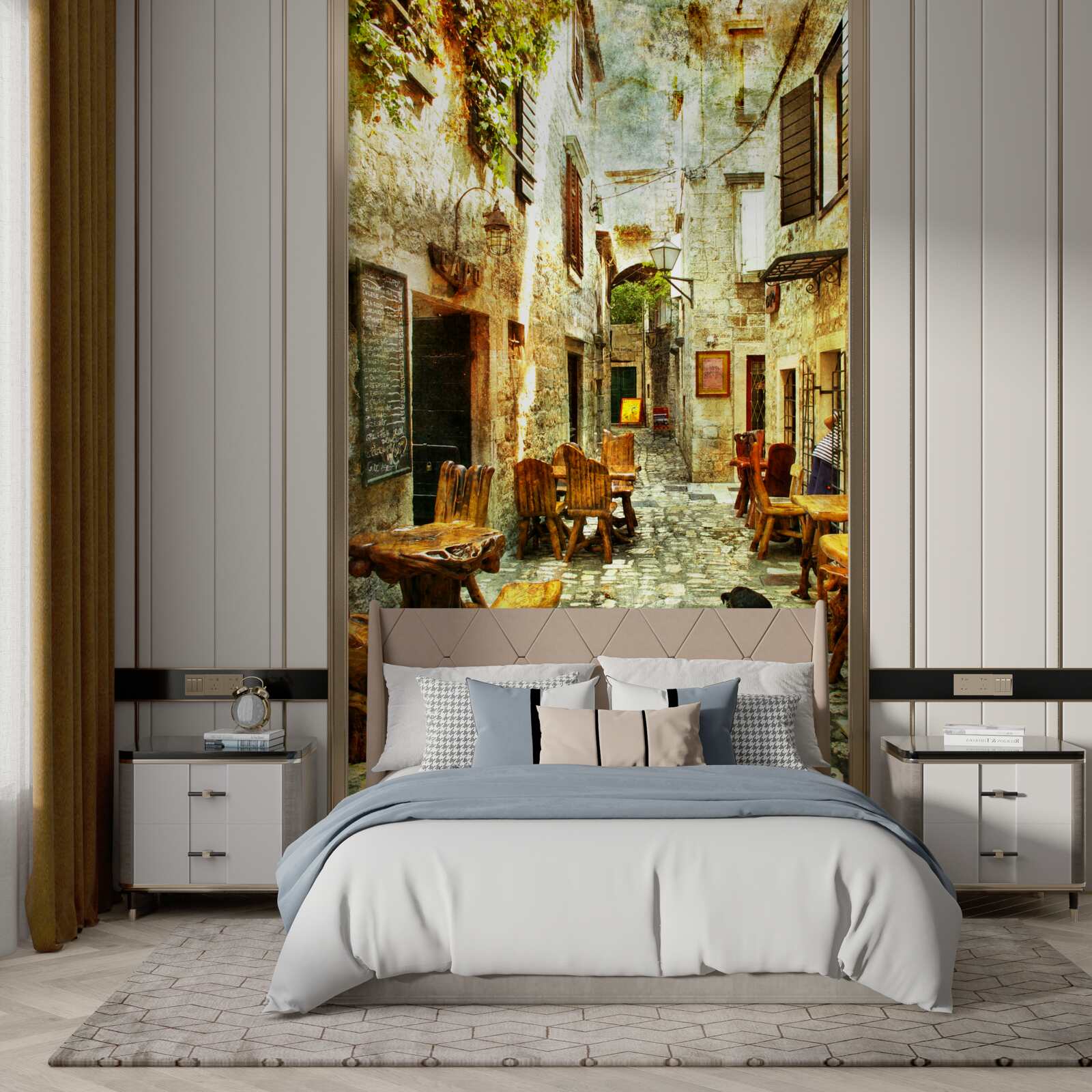 Fototapeta wygodna, spokojna kawiarnia w historycznej części miasta