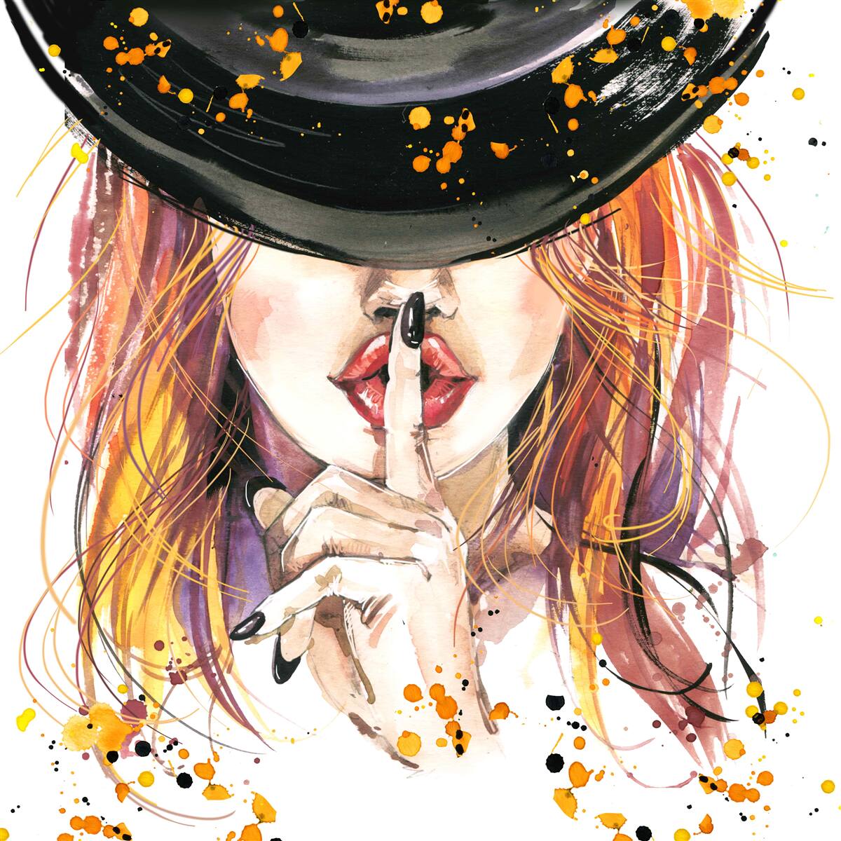 Fototapeta kobieta w ciemnym kapeluszu