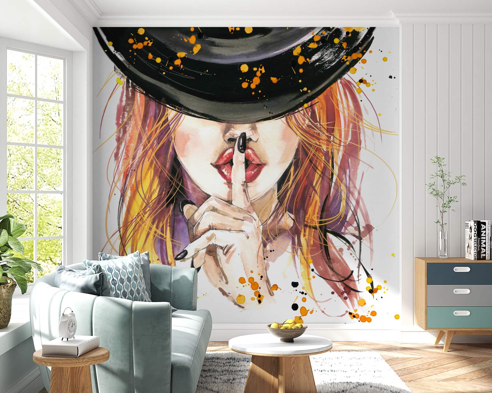 Fototapeta kobieta w ciemnym kapeluszu