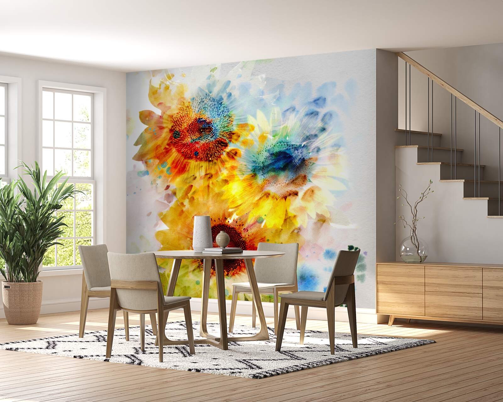 Fototapeta bukiet letnich słoneczników