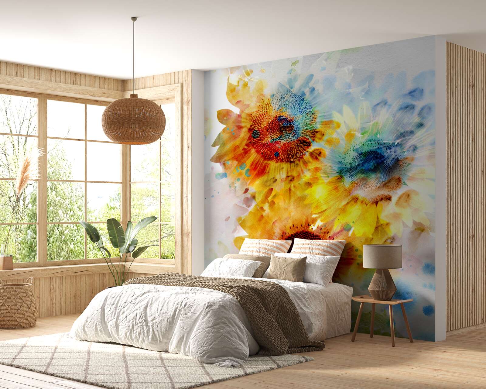 Fototapeta bukiet letnich słoneczników