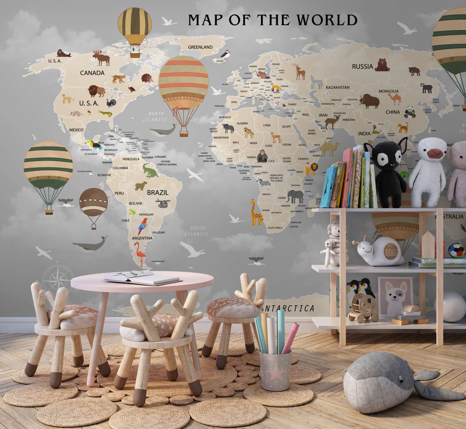 Fototapeta globus i balony