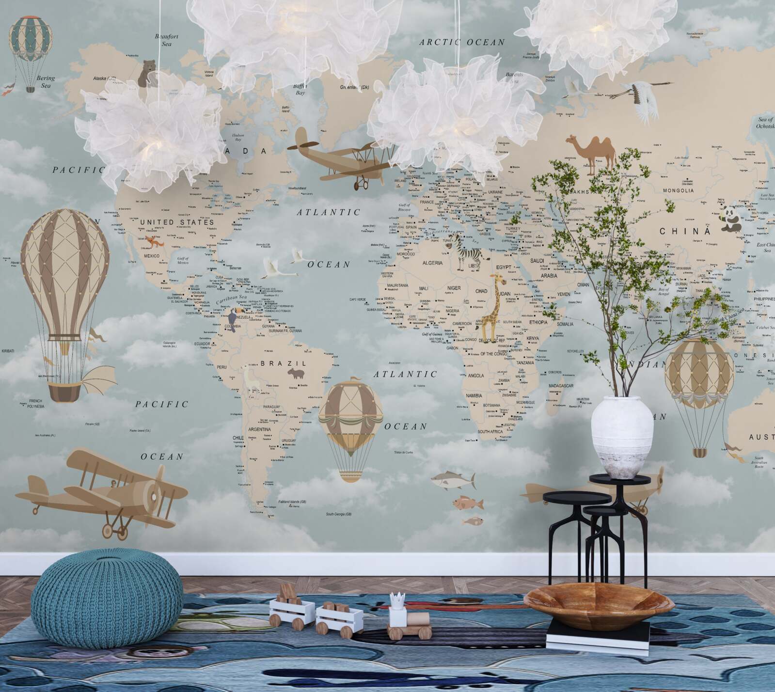 Fototapeta fascynująca mapa świata