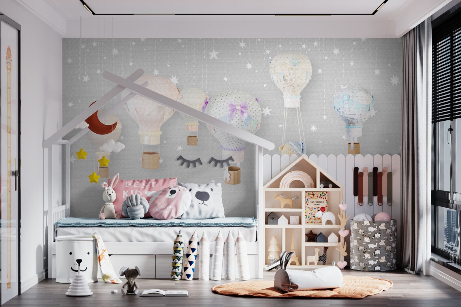 Fototapeta miękki miś w balonie