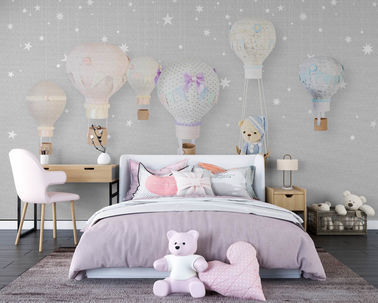 Fototapeta miękki miś w balonie