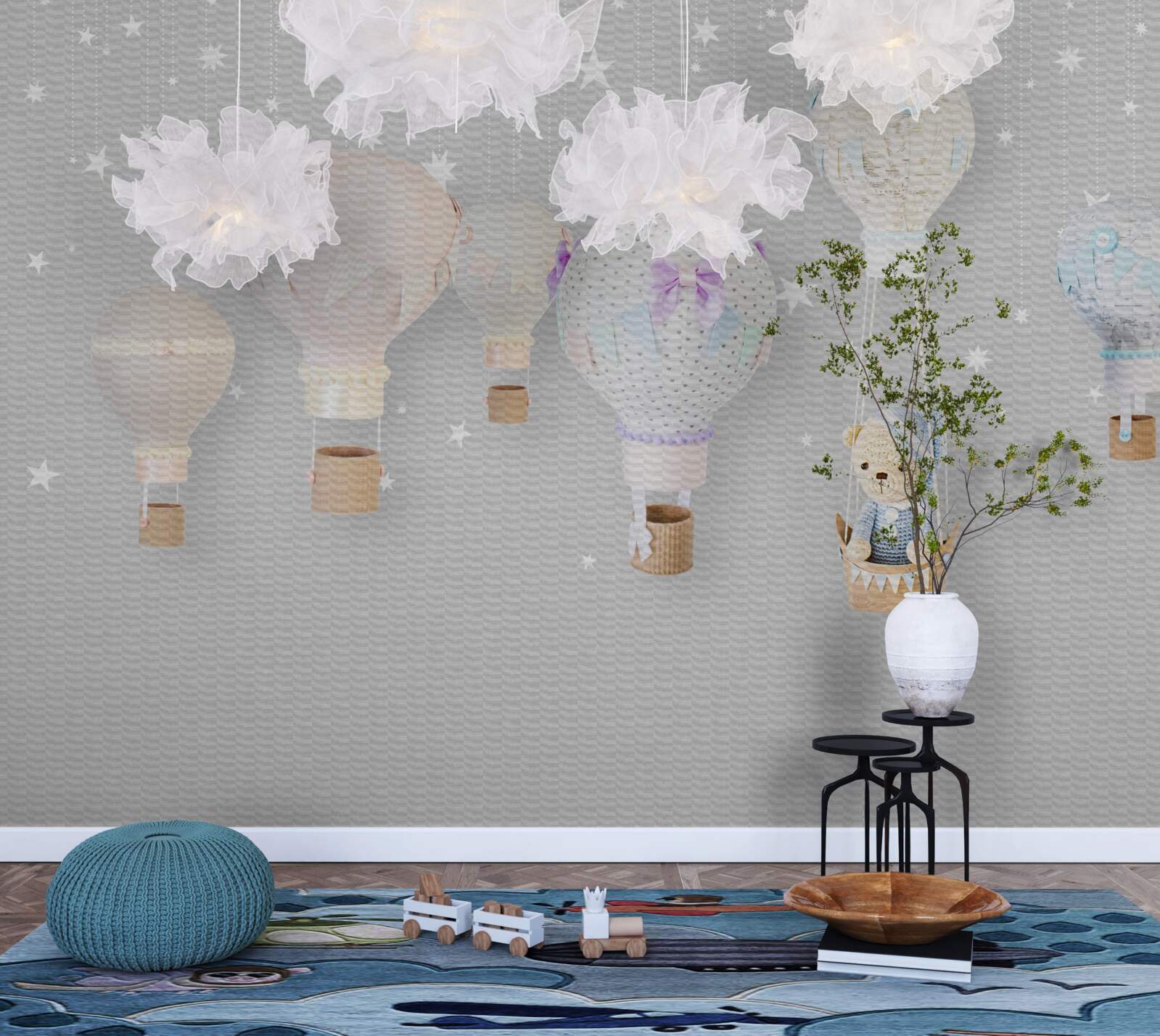 Fototapeta miękki miś w balonie