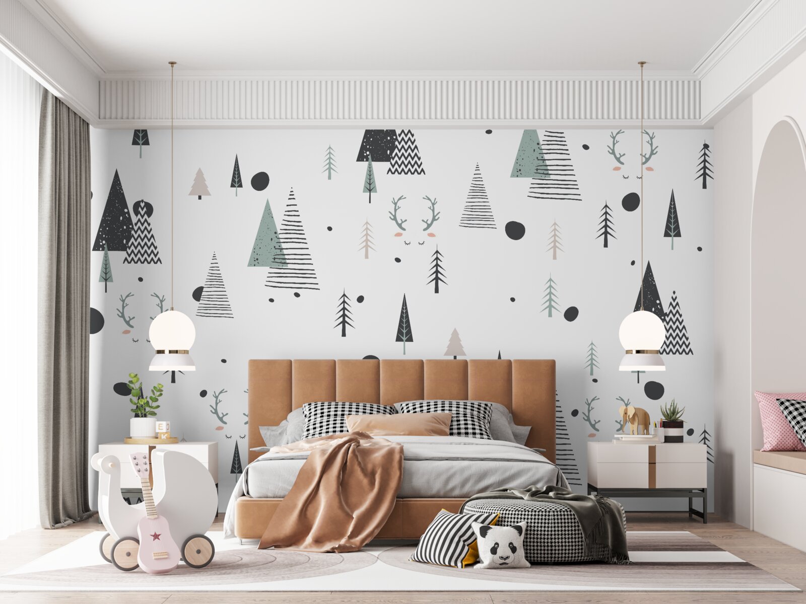 Fototapeta geometryczny abstrakcyjny las