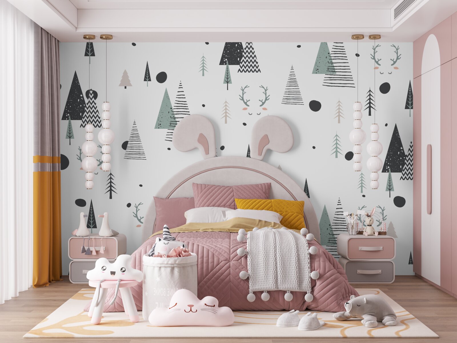 Fototapeta geometryczny abstrakcyjny las