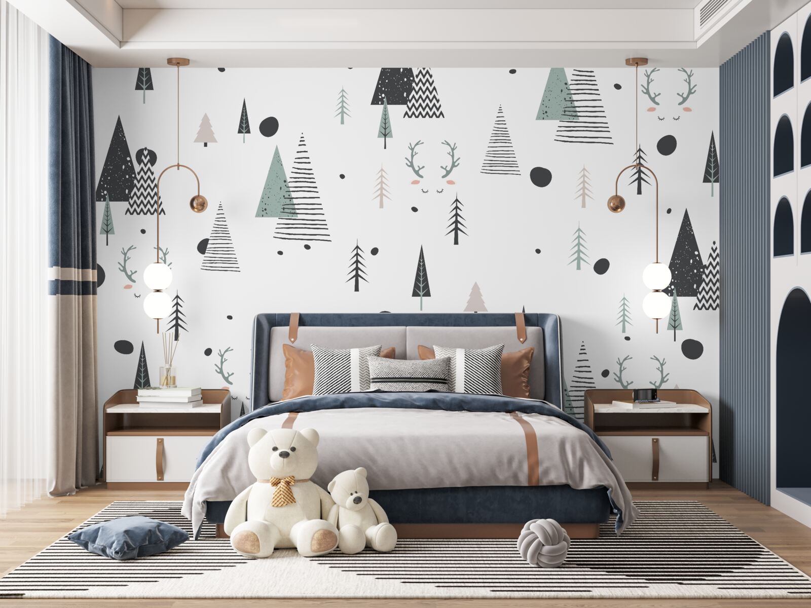 Fototapeta geometryczny abstrakcyjny las