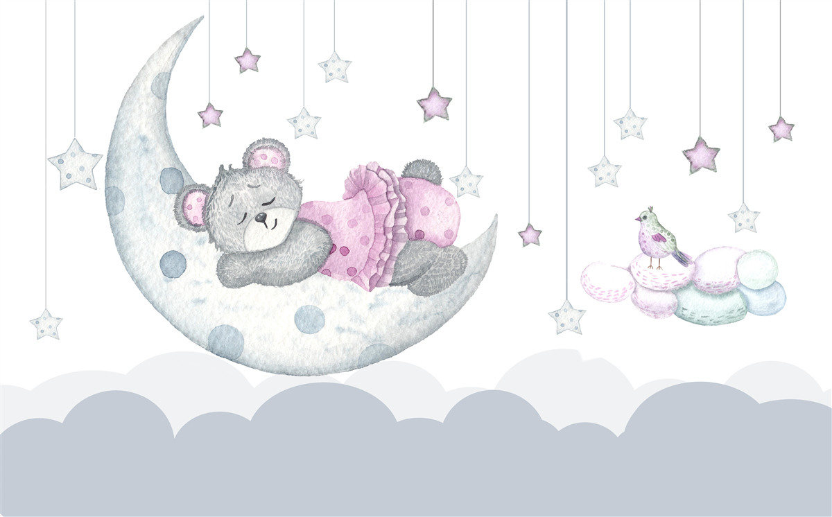 Fototapeta uroczy niedźwiadek na ziemskim satelicie