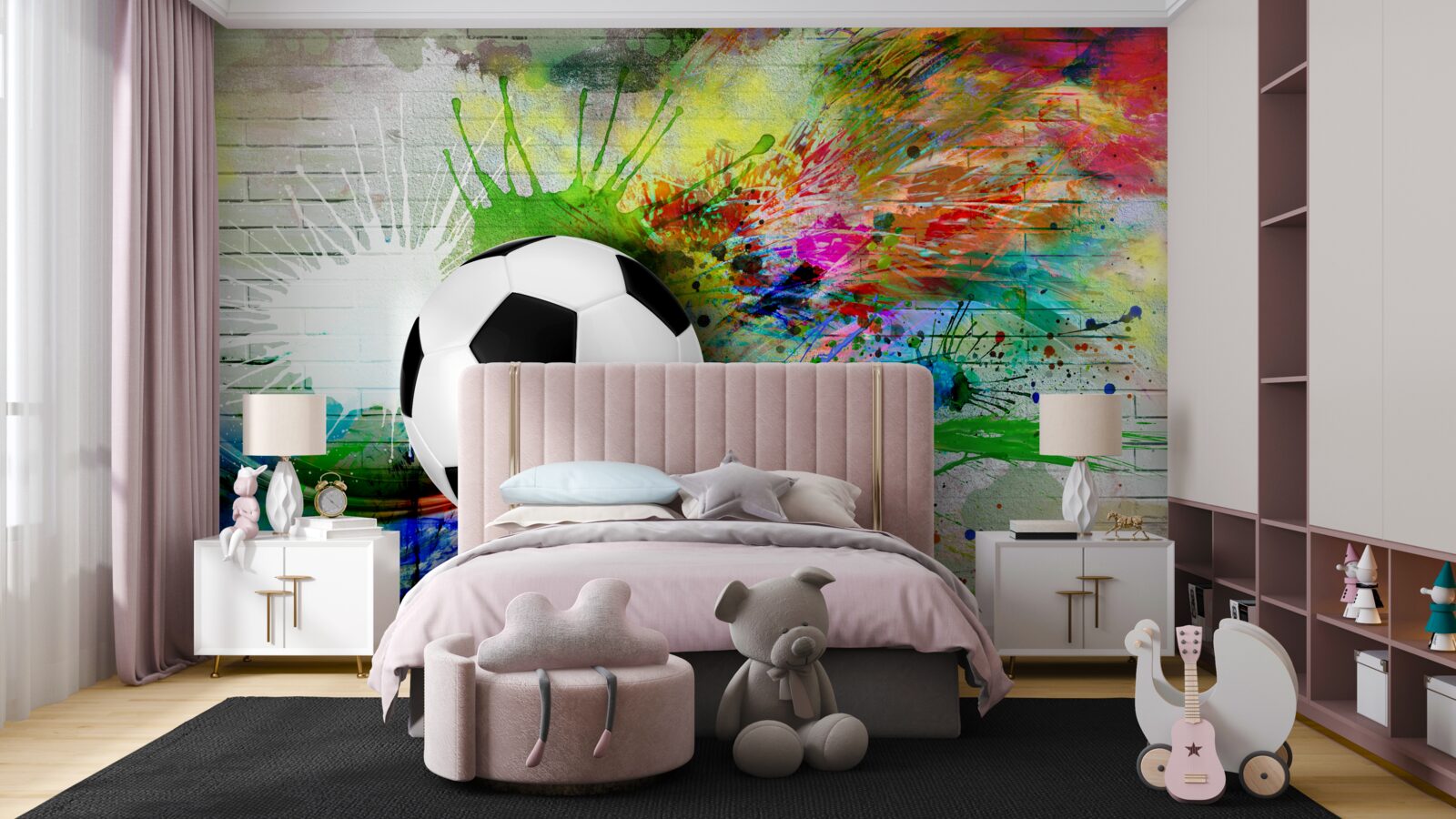 Fototapeta jasność tła podkreśla piłka nożna