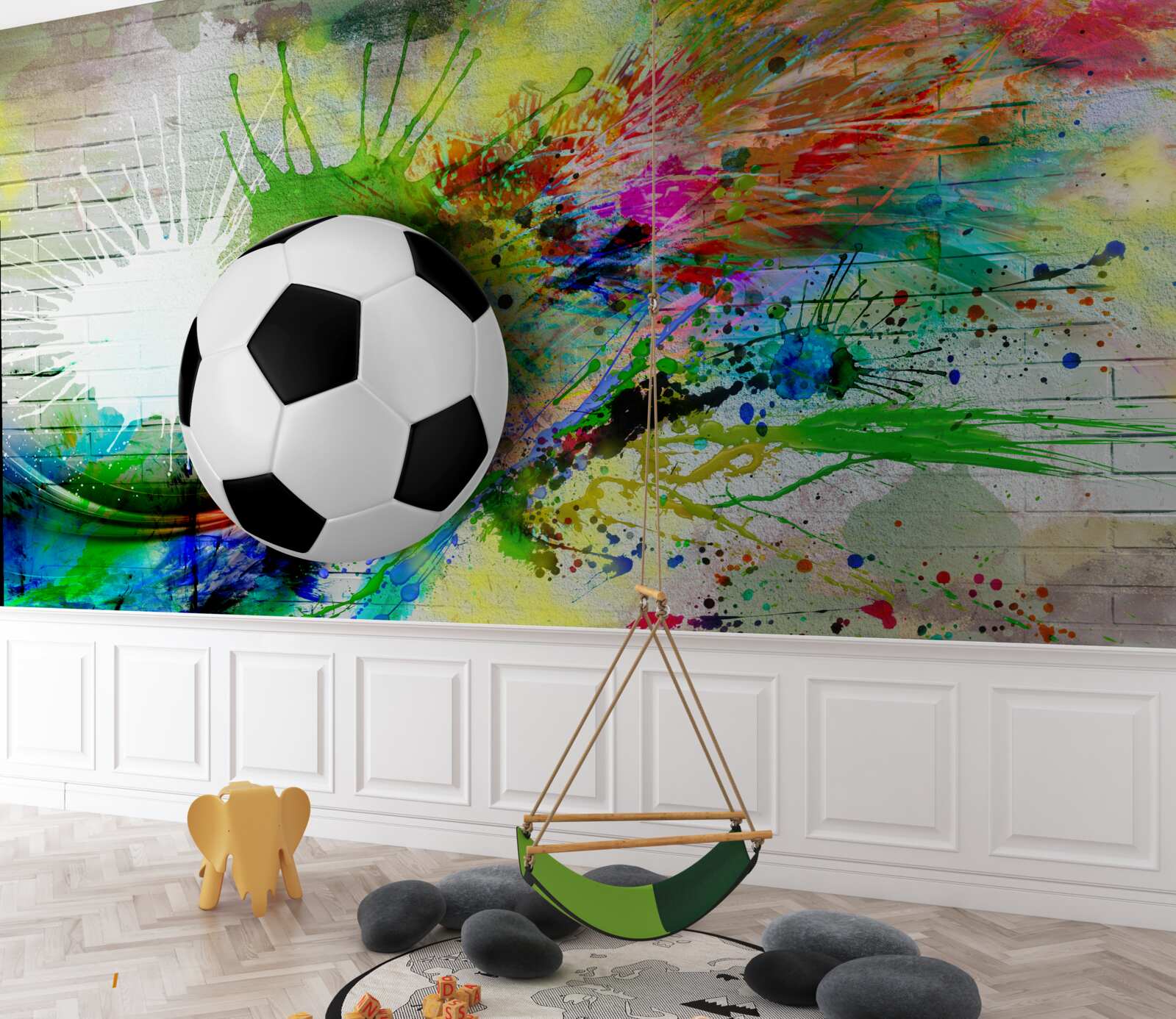 Fototapeta jasność tła podkreśla piłka nożna