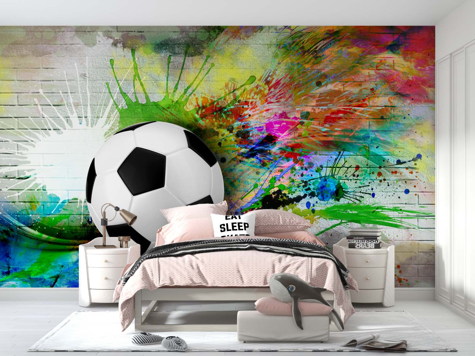 Fototapeta jasność tła podkreśla piłka nożna