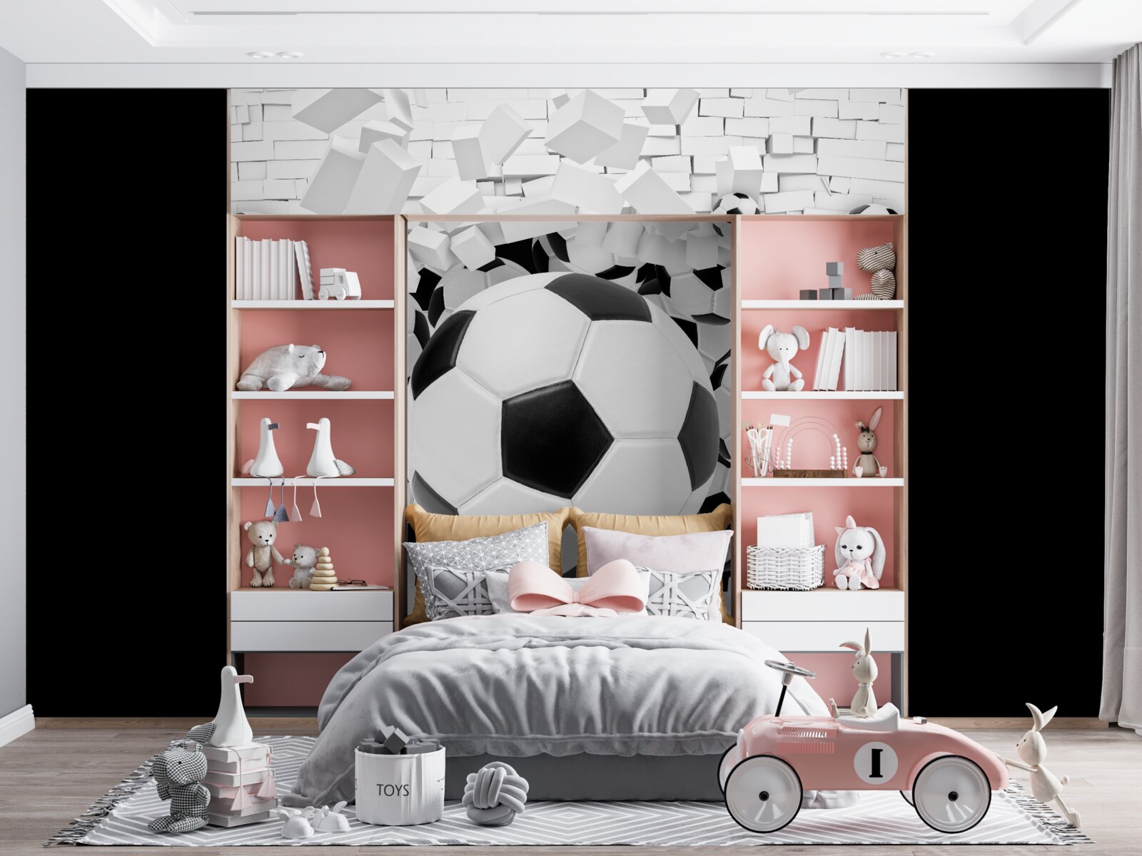 Fototapeta dużo piłek piłkarskich