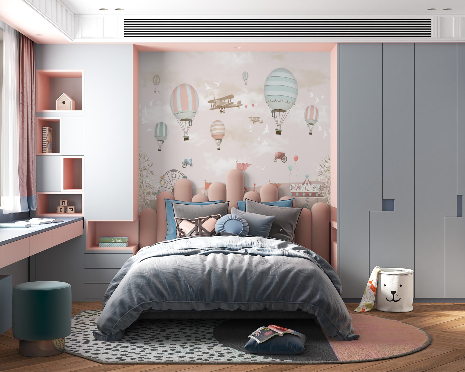 Fototapeta cyrk pod chmurami balonów