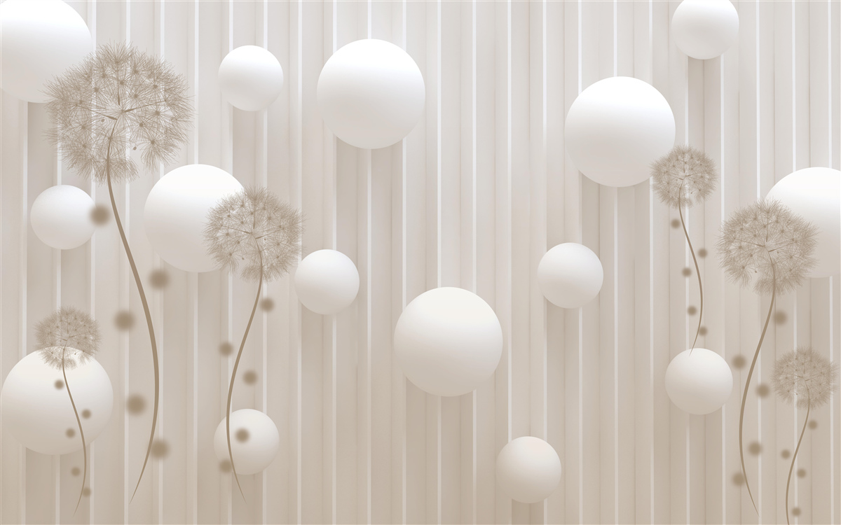 Fototapeta kulki i mlecze w odcieniach jasnego różu