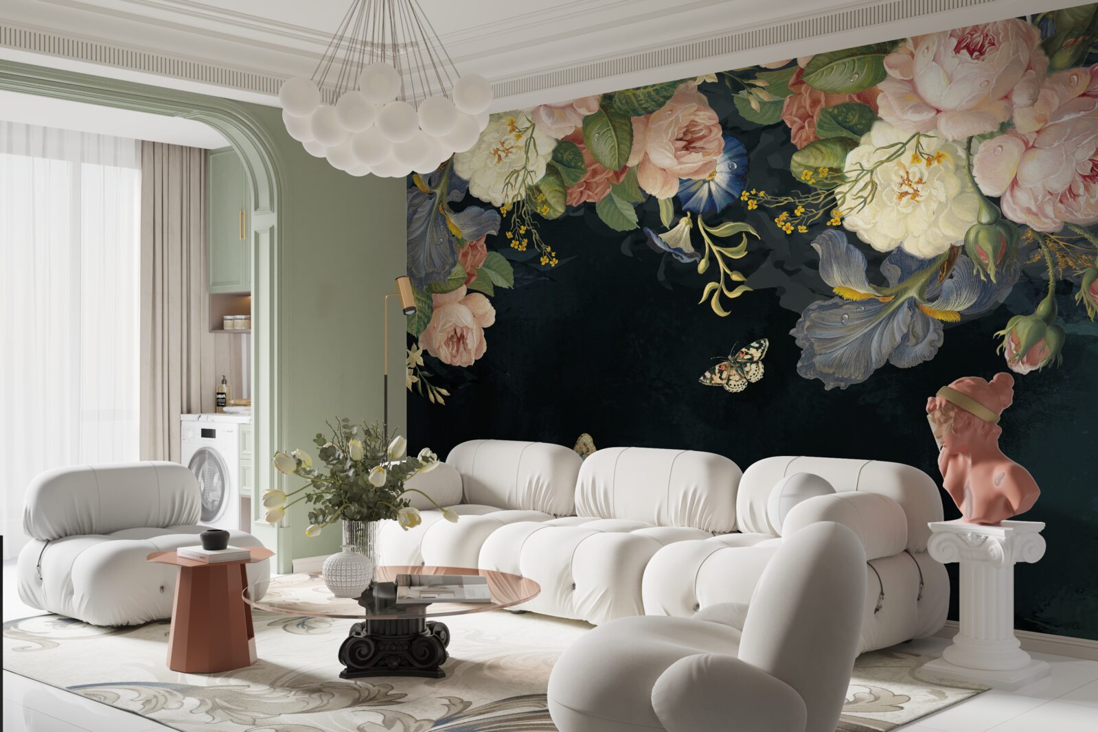 Fototapeta różne odcienie na ciemnym tle