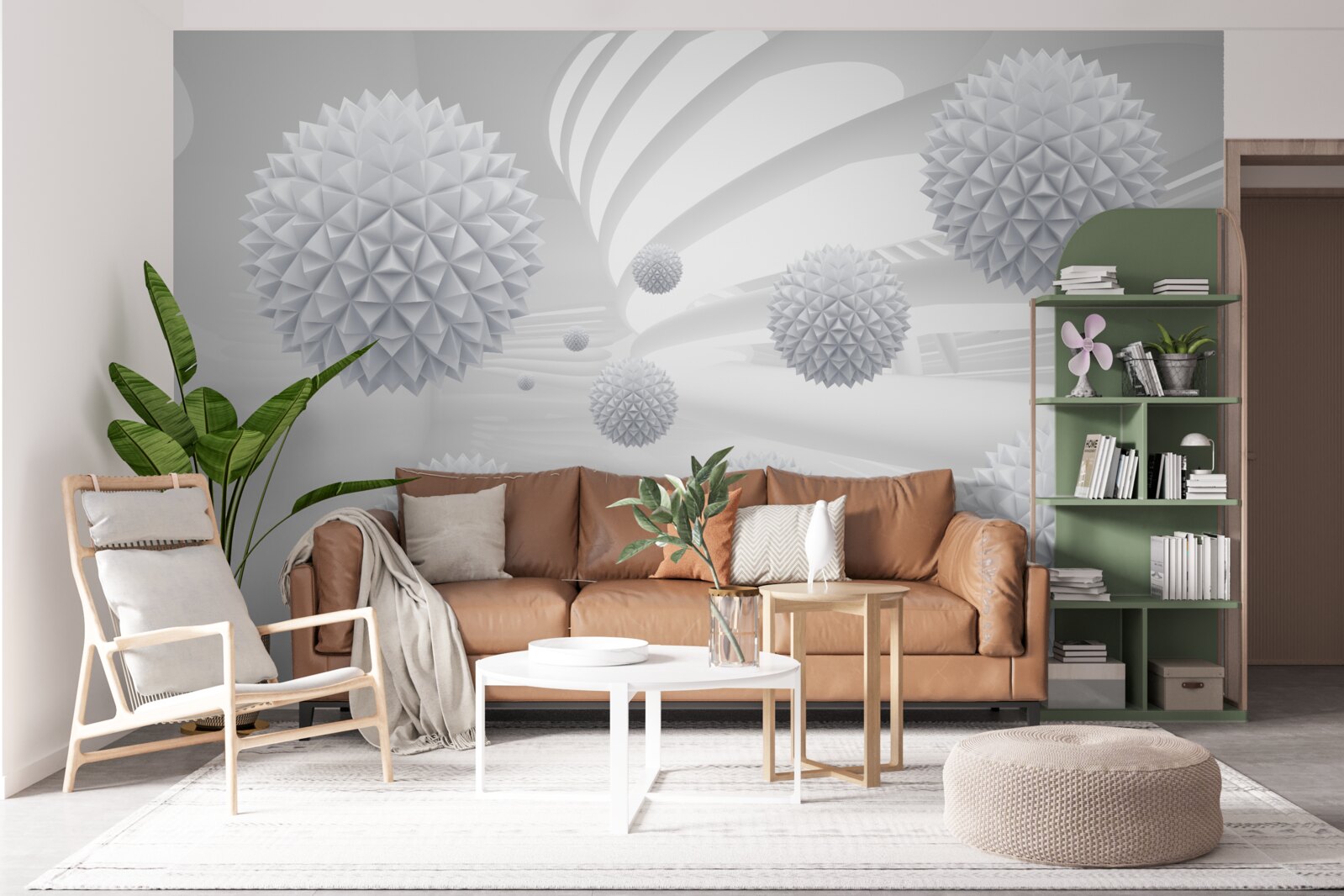 Fototapeta kolczaste kulki unoszące się w stanie nieważkości