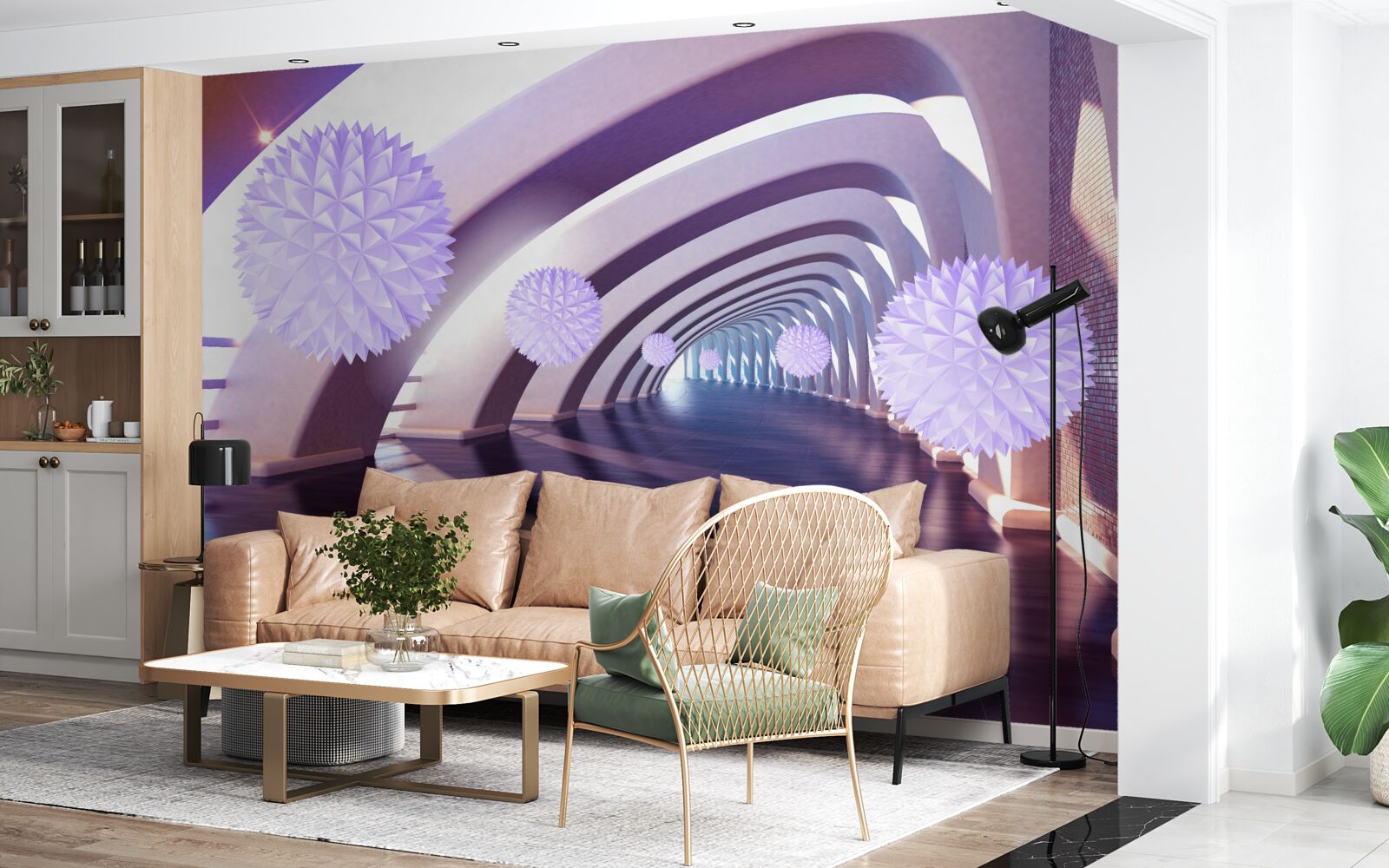 Fototapeta przejście utworzone z niejednoznacznych kul