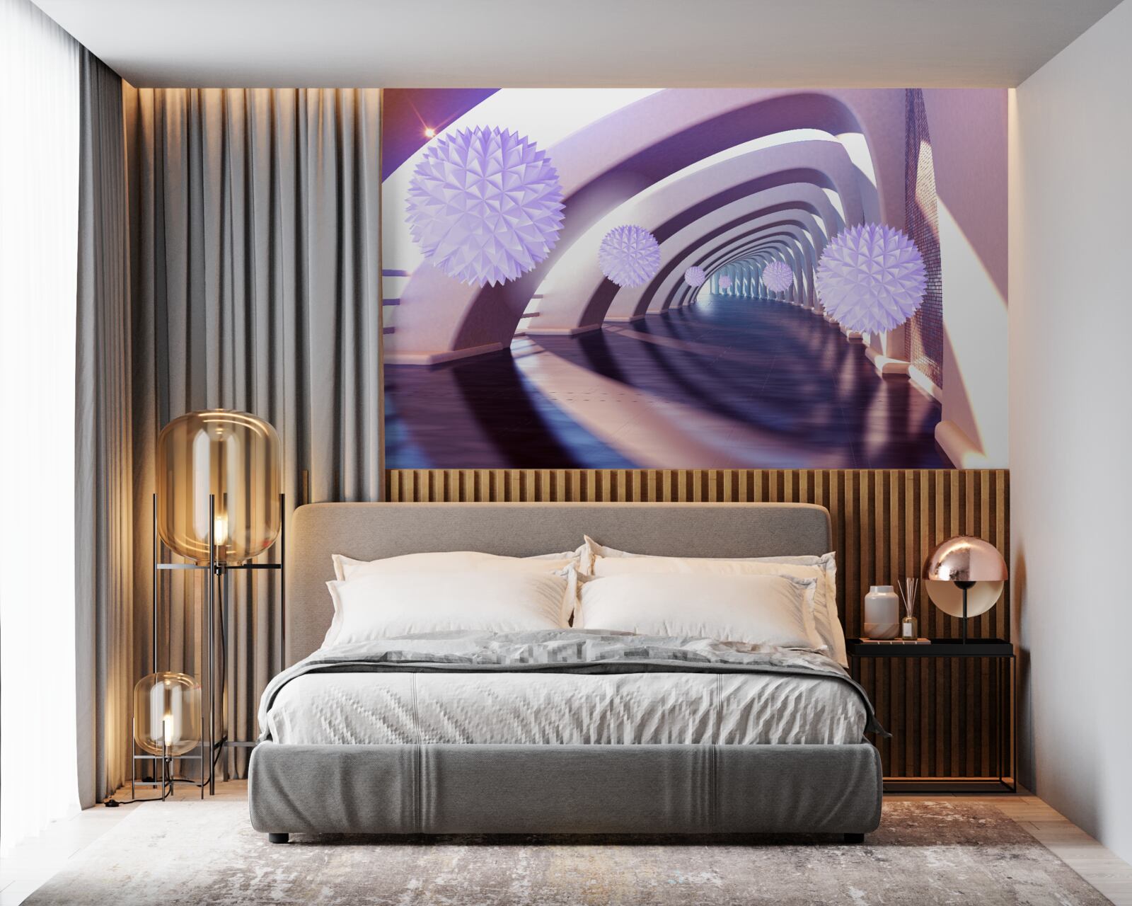 Fototapeta przejście utworzone z niejednoznacznych kul