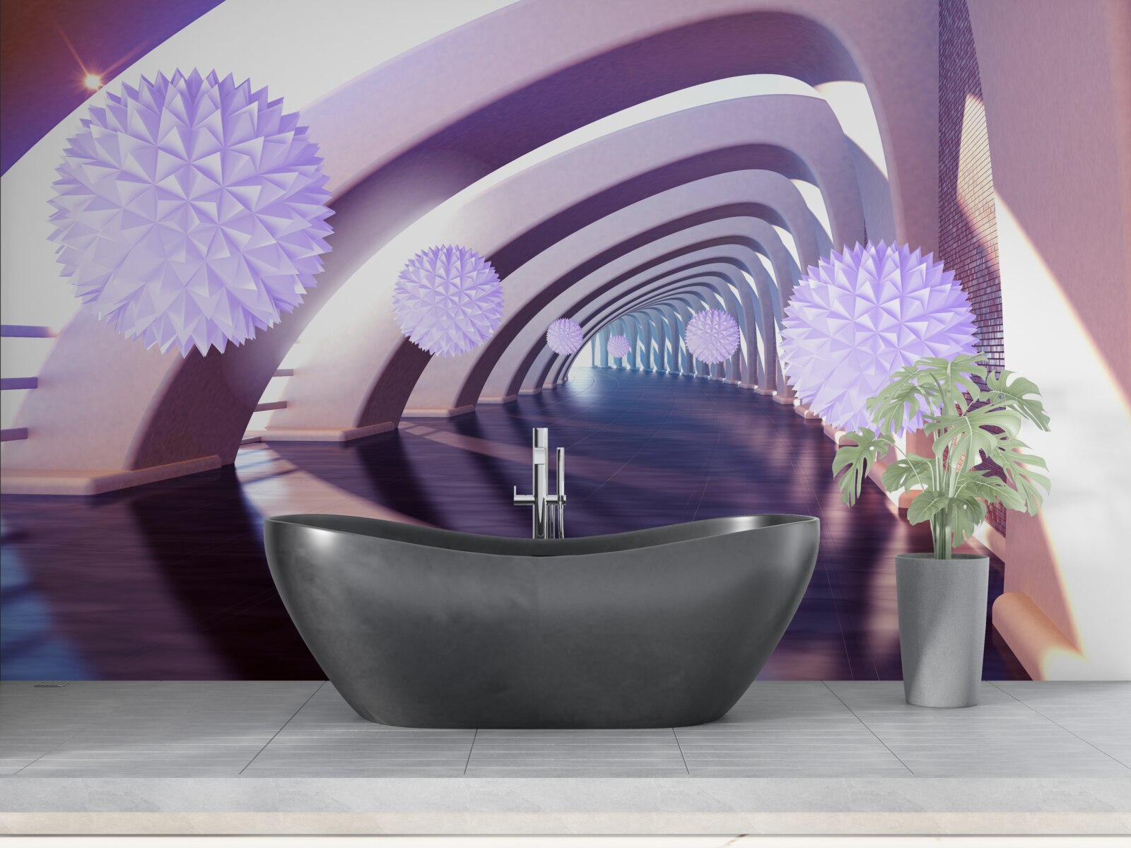 Fototapeta przejście utworzone z niejednoznacznych kul