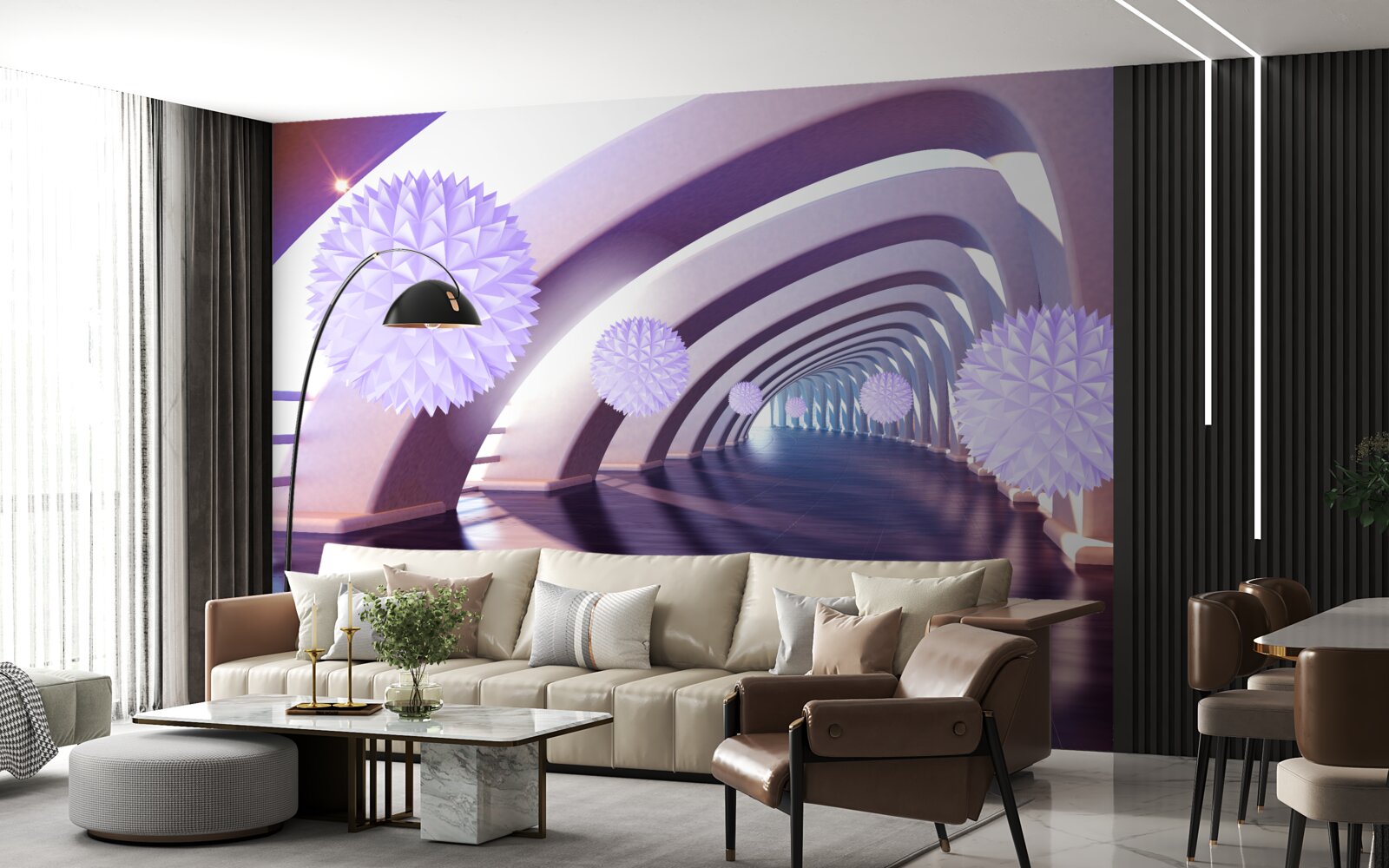 Fototapeta przejście utworzone z niejednoznacznych kul