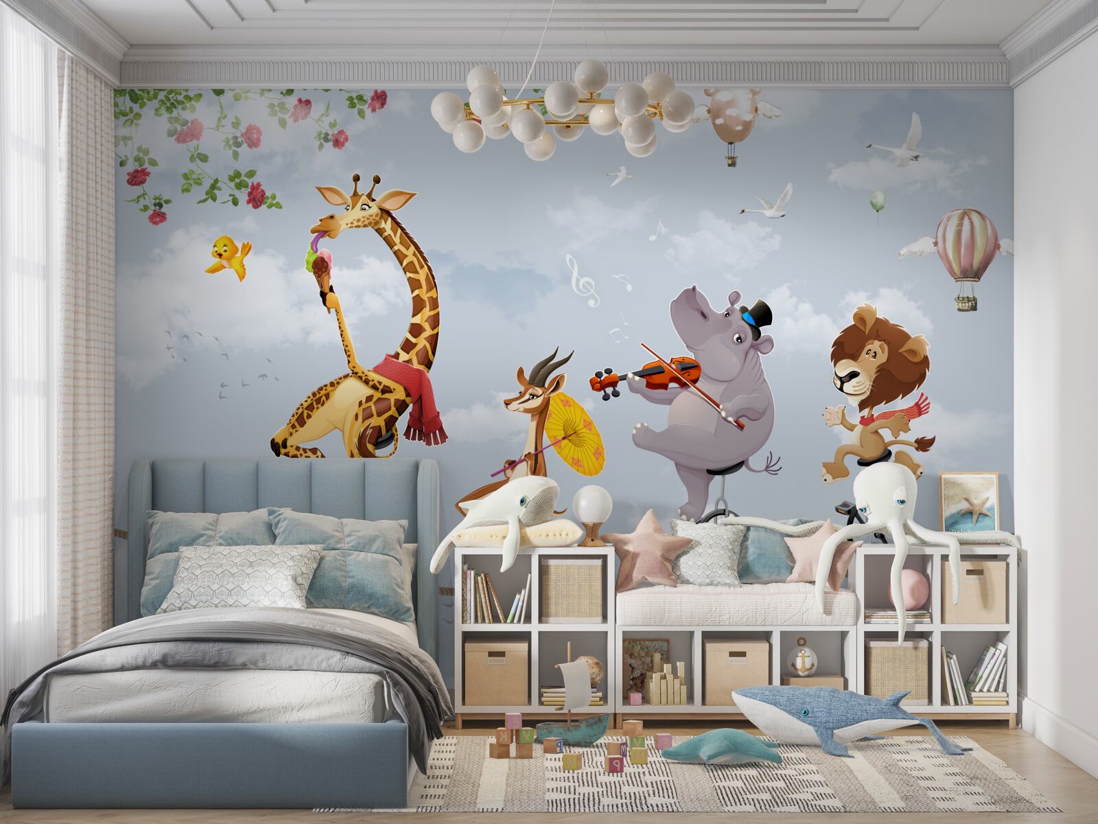 Fototapeta zwierzęta cyrkowe na linie