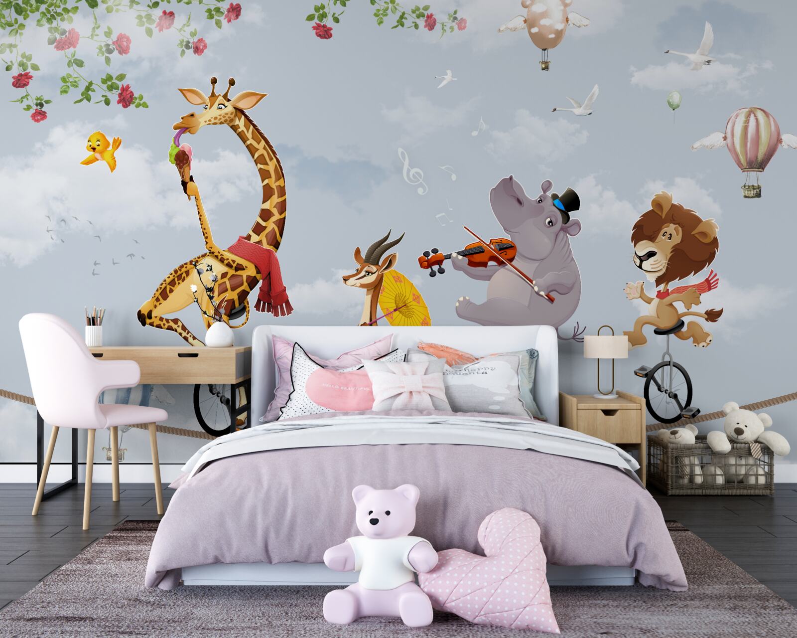 Fototapeta zwierzęta cyrkowe na linie