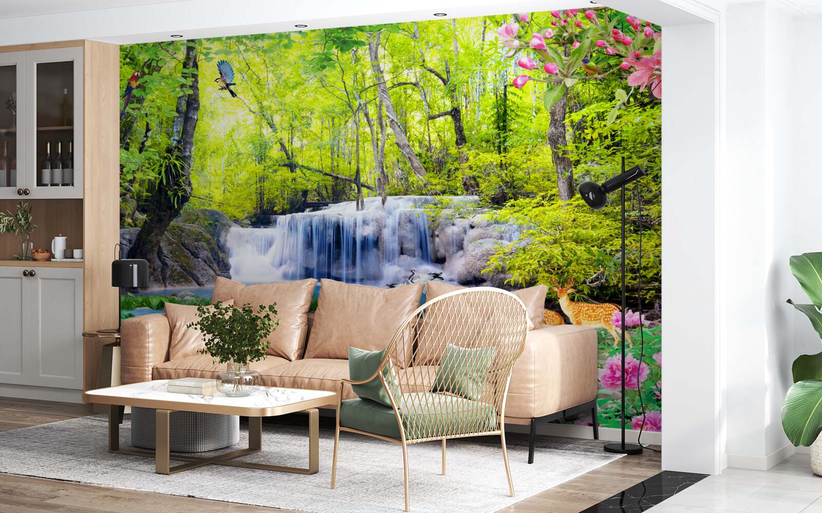 Fototapeta letni wodospad ma w sobie magię natury