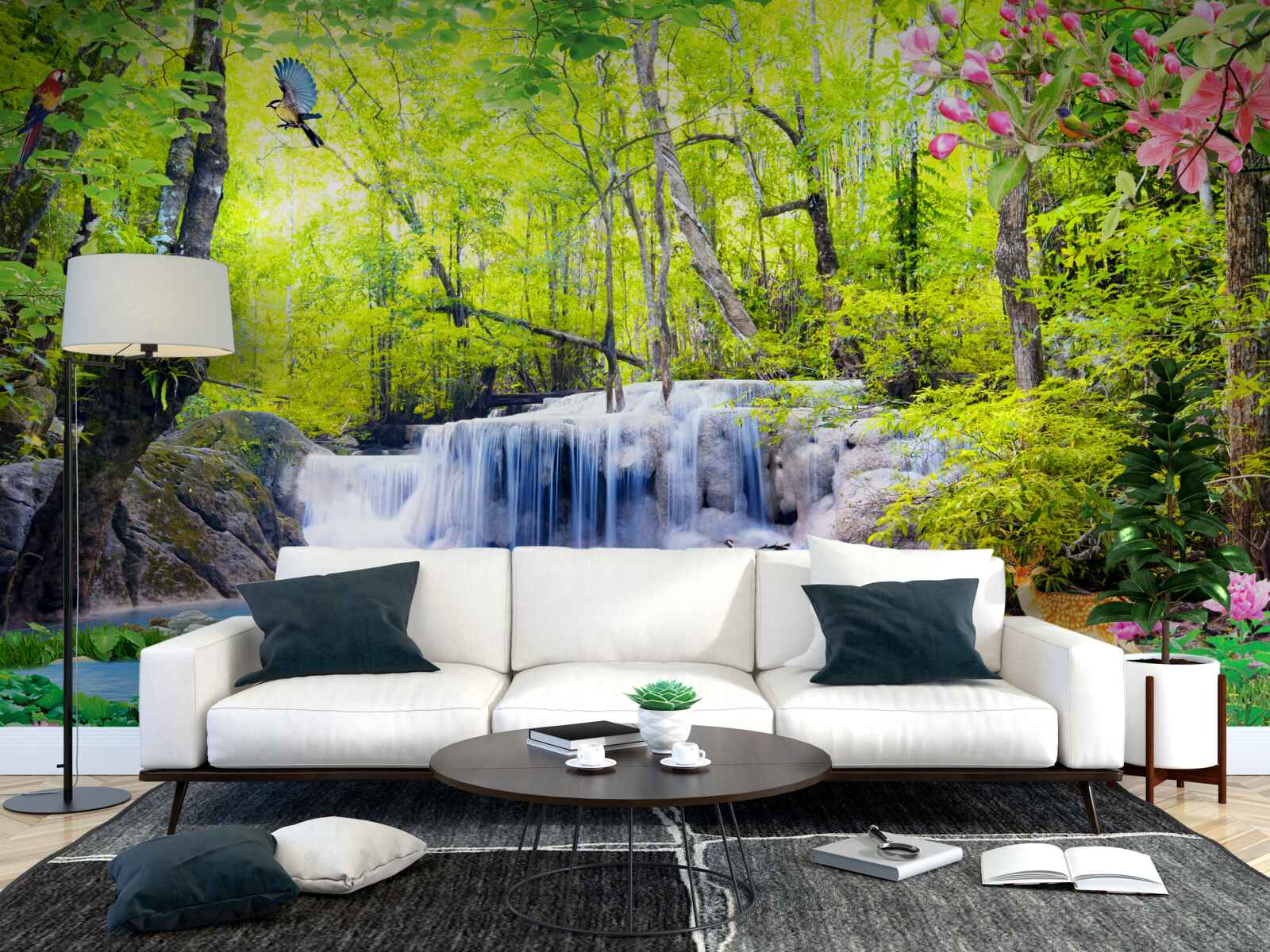 Fototapeta letni wodospad ma w sobie magię natury