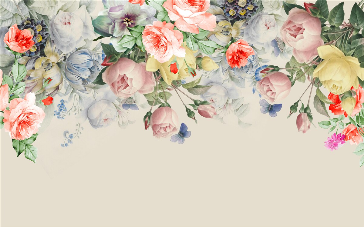 Fototapeta olśniewająca odmiana papieru kwiatowego