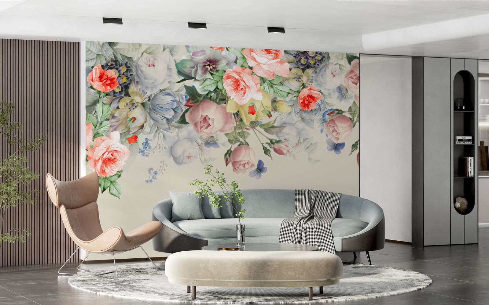 Fototapeta olśniewająca odmiana papieru kwiatowego