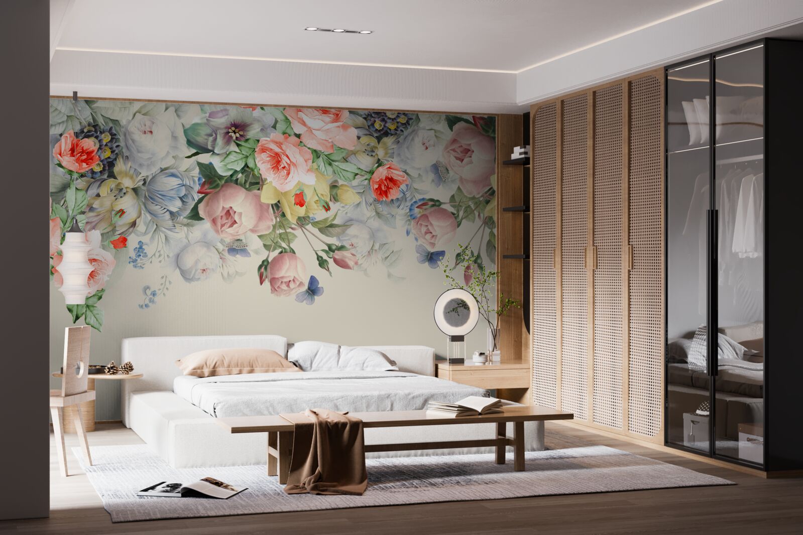 Fototapeta olśniewająca odmiana papieru kwiatowego