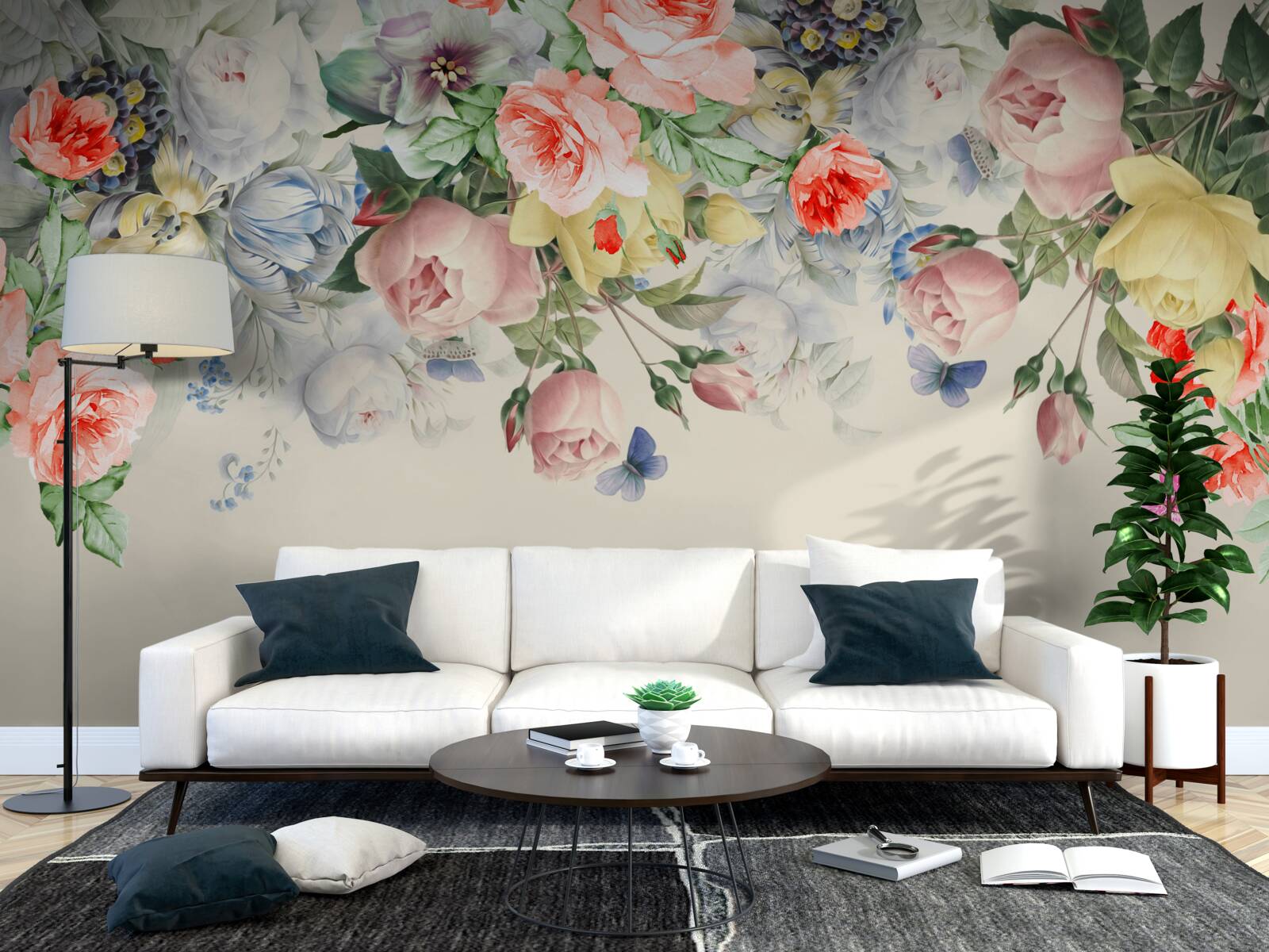 Fototapeta olśniewająca odmiana papieru kwiatowego