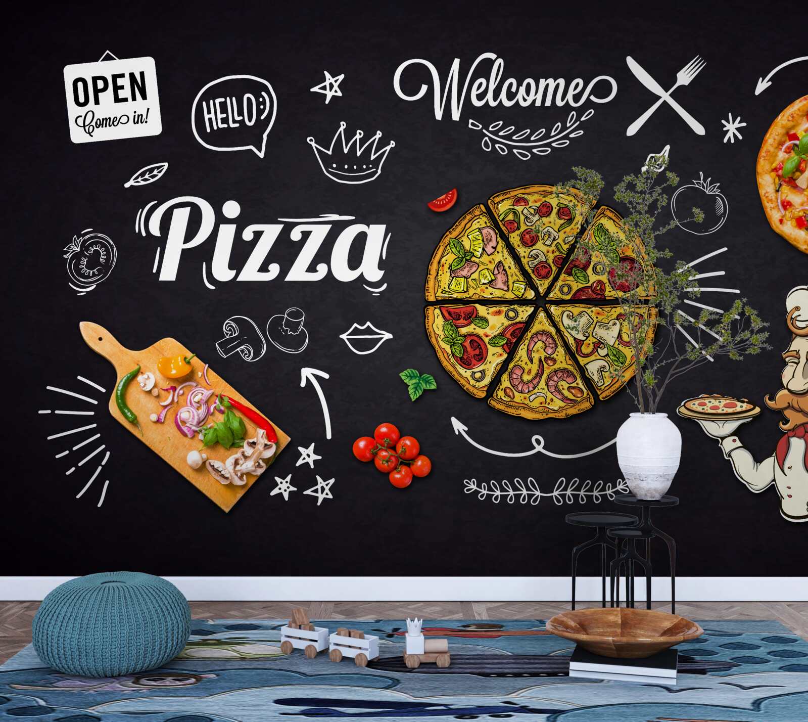 Fototapeta gotuj z pizzą