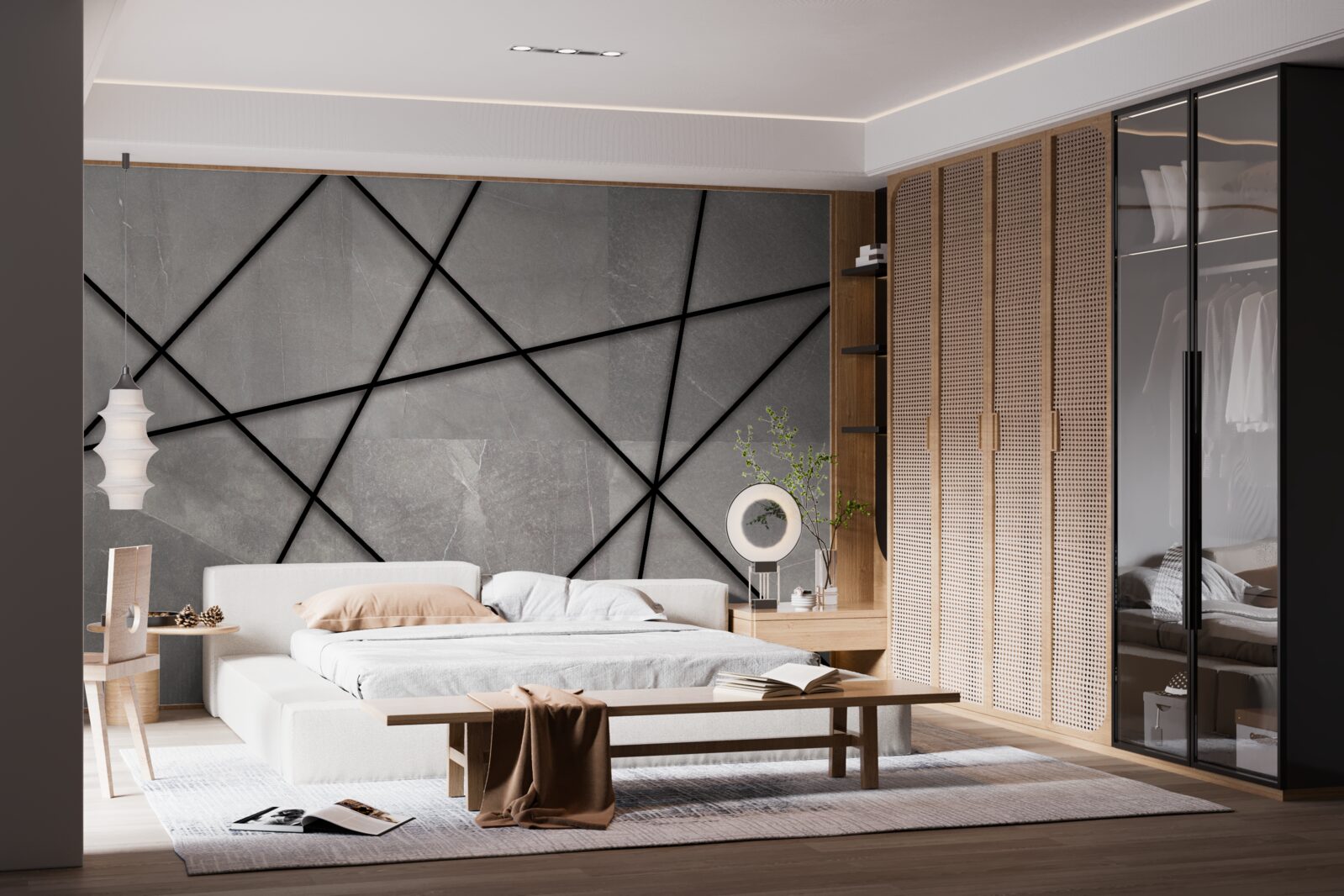 Fototapeta czarne kontury na szarym tle