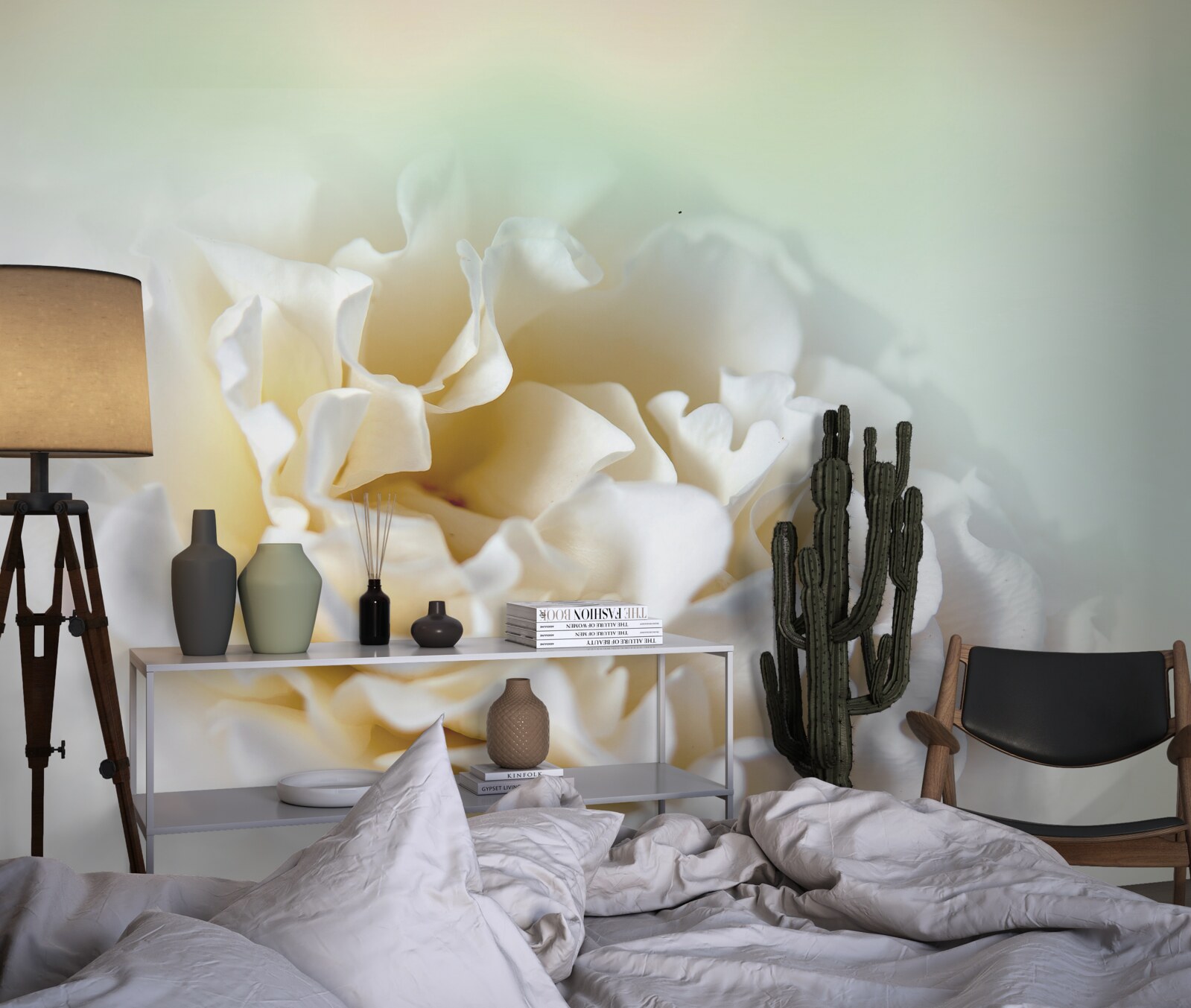 Fototapeta tło piwonii w kremowych i puszystych odcieniach