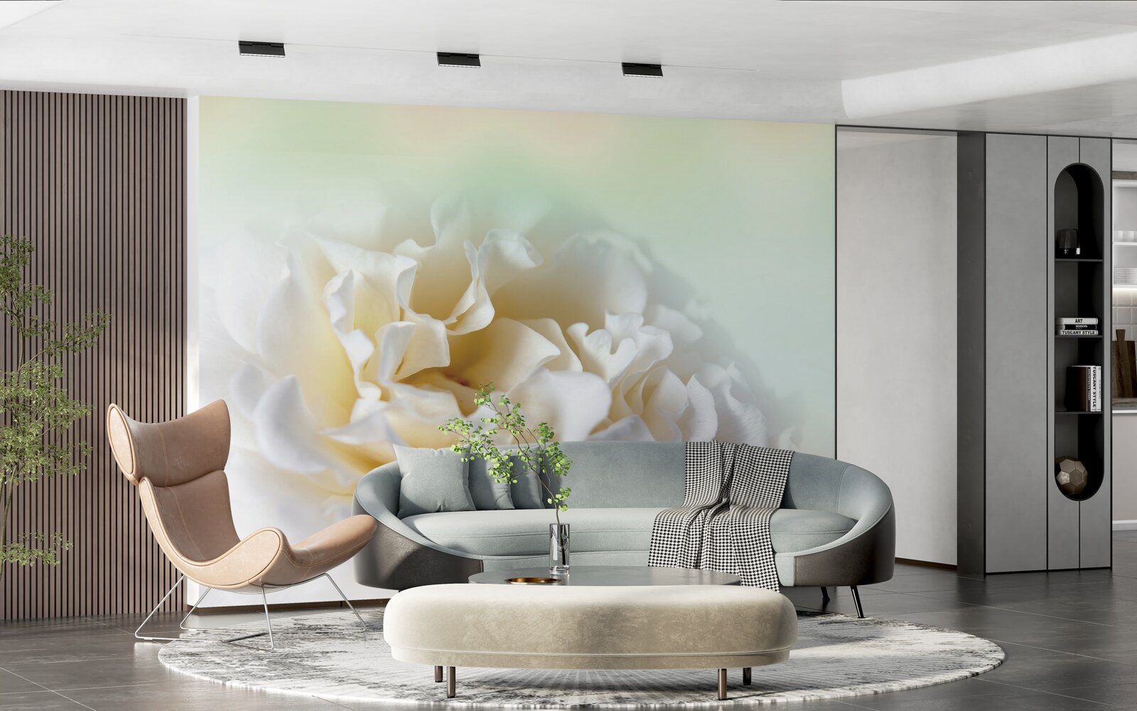 Fototapeta tło piwonii w kremowych i puszystych odcieniach