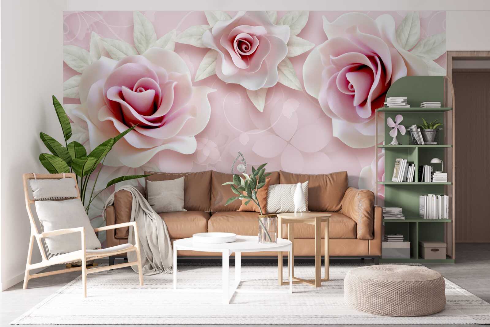 Fototapeta elegancki porcelanowy róż w delikatnej, liliowej tonacji