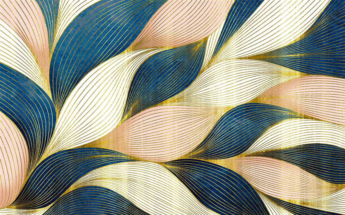 Fototapeta splecione niebieskie i złote liście